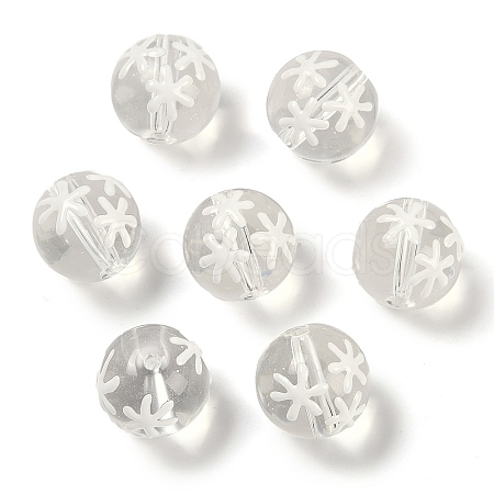 Transparent Glass with Enamel Beads LAMP-G161-03-1