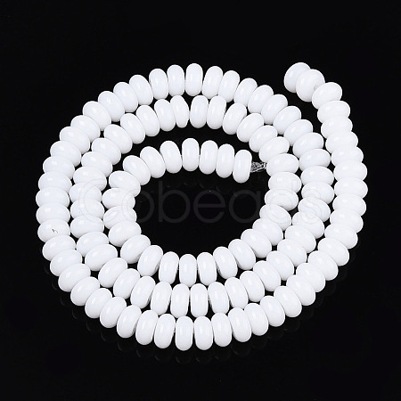 Opaque Solid Color Glass Beads Strands GLAA-ZX008-6mm-18G-1