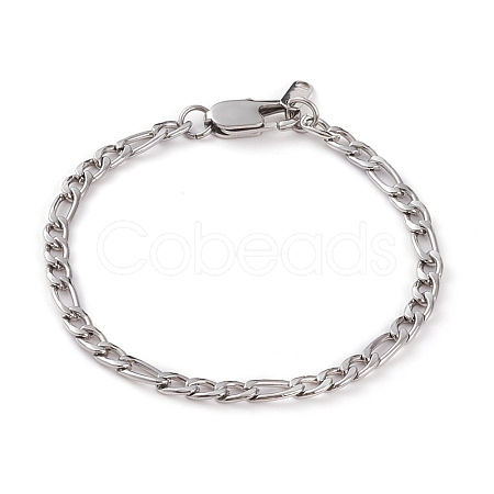 Tarnish Resistant Women' s 304 Stainless Steel Figaro Chains BJEW-JB05841-01-1