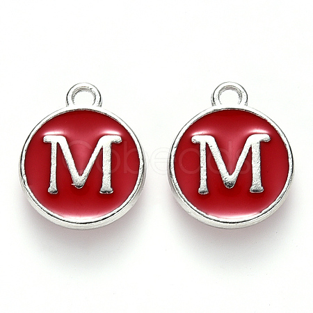 Platinum Plated Alloy Enamel Charms LS-ENAM-S118-03M-P-1