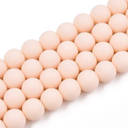 Opaque Glass Beads Strands GLAA-T032-P8mm-MD09-1
