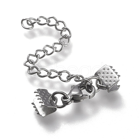Tarnish Resistant 304 Stainless Steel Curb Chain Extender STAS-K195-25P-04-1