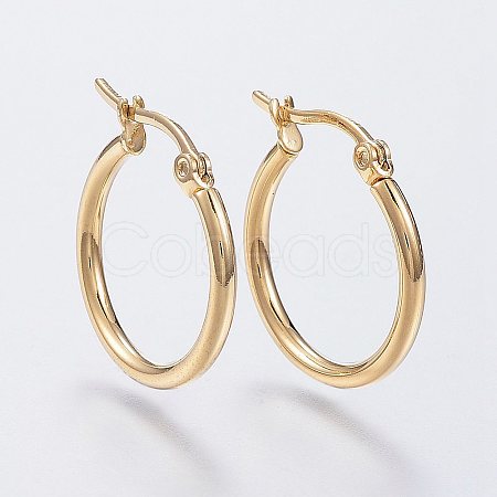 304 Stainless Steel Hoop Earrings EJEW-F105-12G-1
