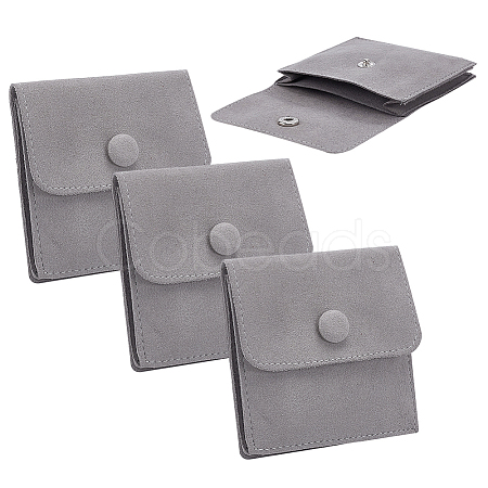 Microfiber Jewelry Flap Pouches ABAG-WH0032-121B-1
