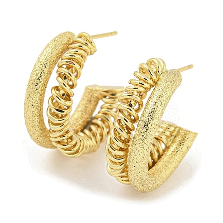 Rack Plating Brass Stud Earrings EJEW-K263-22G-1