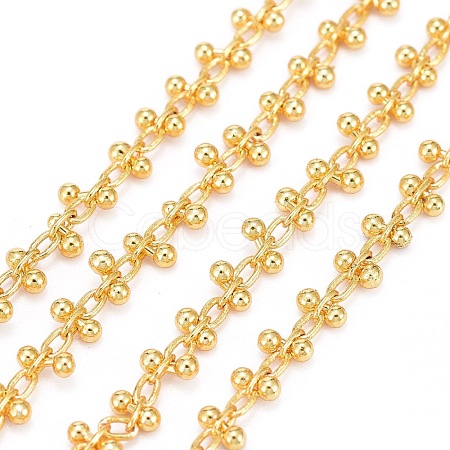 Handmade Brass Beaded Chains CHC-I006-02G-1