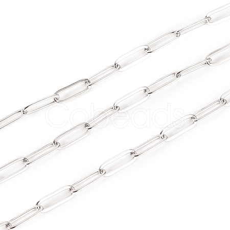 Tarnish Resistant 304 Stainless Steel Paperclip Chains STAS-K209-07P-1