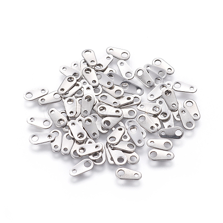 Tarnish Resistant 201 Stainless Steel Chain Tabs STAS-L234-010P-1