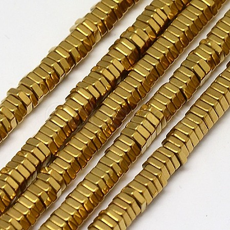 Electroplate Non-magnetic Synthetic Hematite Beads Strands G-J165-3mm-02-1