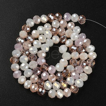 Electroplate Glass Beads Strands EGLA-YW0002-D09-1