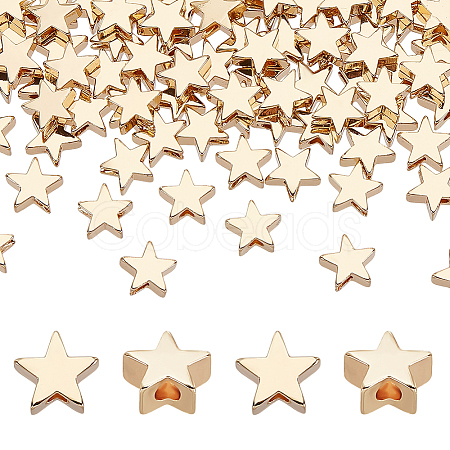 100Pcs Brass Beads KK-PH0011-44G-1
