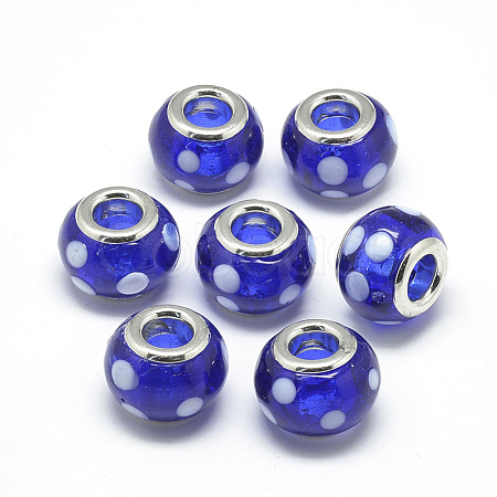 Handmade Lampwork European Beads X-LAMP-Q029-05-1