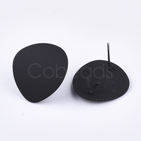 Spray Painted Iron Stud Earring Findings X-IFIN-S703-15A-1
