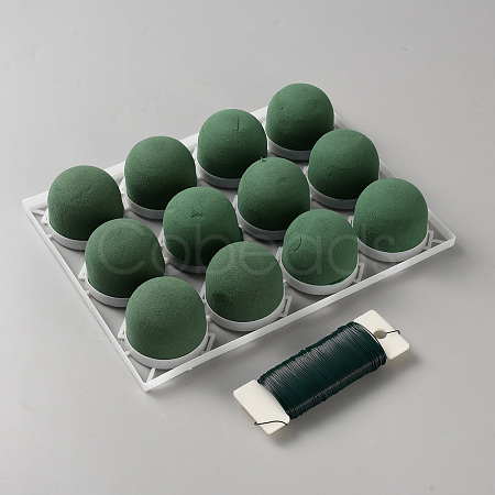 12Pcs Phenolic Resin & PP Flower Craft Foam DIY-WH0504-824-1