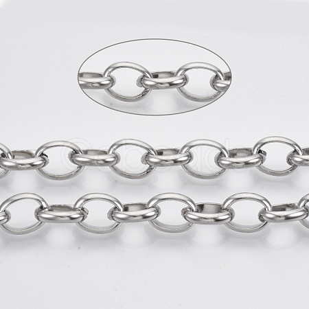 Tarnish Resistant 304 Stainless Steel Rolo Chains STAS-R100-34-1