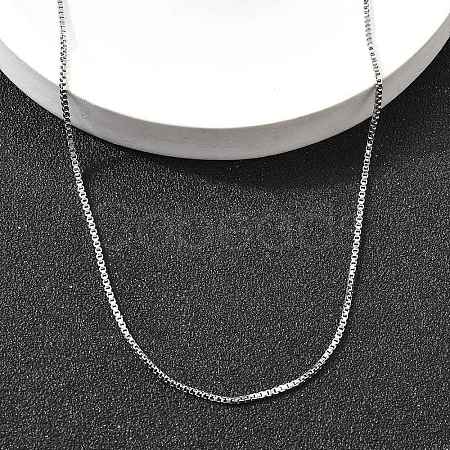 1MM Brass Box Chain Necklaces NJEW-Z083-01P-1