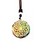 Resin & Natural & Synthetic Mixed Gemstone Pendant Necklaces, Flower, 25.59 inch(65cm)