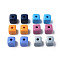 Opaque Acrylic Beads, Cube, Mixed Color, 12.5x12.5x12.5mm, Hole: 3.5mm, about 263pcs/500g