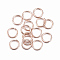 304 Stainless Steel Jump Rings, Open Jump Rings, Rose Gold, 18 Gauge, 7x1mm, Inner Diameter: 5mm