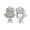 Tibetan Style Alloy Pendants, Projector/Movie Camera Charm, Cadmium Free & Lead Free, Antique Silver, 39x25x5.5mm, Hole: 2.4mm