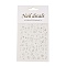 PET Christmas Laser Nail Art  Sticker, Self-adhesive, 3D Design, For Nail Tips Decorations, Mixed Christmas Theme Pattern, Silver, 10.4x8x0.02cm