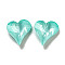 Glass Rhinestone Cabochons, Point Back & Back Plated, Faceted, Heart, Light Azore, 12x12x5mm