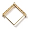 Alloy Open Back Bezel Pendants, For DIY UV Resin, Epoxy Resin, Cadmium Free & Nickel Free & Lead Free, Rhombus, Light Gold, 42.5x43x3.5mm, Hole: 1.4mm