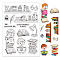 PVC Plastic Stamps, for DIY Scrapbooking, Photo Album Decorative, Cards Making, Stamp Sheets, Book Pattern, 16x11x0.3cm