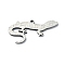 Non-Tarnish 201 Stainless Steel Pendants, Laser Cut, Gecko Charm, Stainless Steel Color, 14x30x1.5mm, Hole: 1.6mm