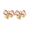 Alloy Crystal Rhinestone Pendants, Butterfly Charms, Pink, 13.5x16.5x4mm, Hole: 1.6mm