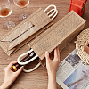 Jute Wine Storage Drawstring Pouches with PVC Clear Window ABAG-WH0035-052A-3