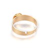 Ion Plating(IP) Adjustable 201 Stainless Steel Finger Rings Components STAS-G187-01G-6mm-1-3