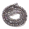 Baking Electroplate Glass Beads Strands DGLA-A039-J8mm-B06-2