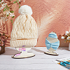 2 Bags 2 Styles Cute Girl Head Shaped Plywood Hairpin Display Rack ODIS-PH0001-94-4