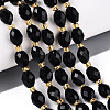 Natural Black Obsidian Beads Strands G-N342-35-8x6-01-1