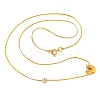 304 Stainless Steel Micro Pave Cubic Zirconia Pendant Necklaces NJEW-H017-01G-U-2