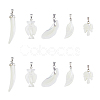 10Pcs 5 Style Natural Trochid Shell/Trochus Shell Pendants SSHEL-FH0001-18-1