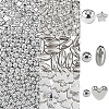 1200Pcs 6 Styles CCB Plastic Beads with ABS Plastic Beads CCB-SC0001-15-1