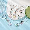 Angel Acrylic Beaded Keychain with Flower Opaque Resin Charms KEYC-JKC00533-5