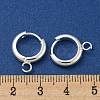 201 Stainless Steel Huggie Hoop Earring Findings STAS-P283-01X-S-3