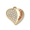 Alloy Rhinestone Pendants PALLOY-P303-04G-02-1