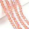 Electroplate Glass Beads Strands EGLA-A034-T2mm-L24-4