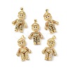 Brass Micro Pave Cubic Zirconia Pendants KK-P233-01G-1