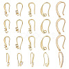 20Pcs 5 Styles Brass Cubic Zirconia Earring Hooks KK-ME0002-56-1