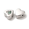 Real Platinum Plated Brass Beads KK-H455-09P-03-2
