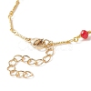 Glass Bead Chain Bracelet Making AJEW-JB01150-09-3
