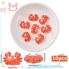 10Pcs Glass Enamel Beads LAMP-PA0001-44A-2