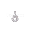 Hollow Brass Bead Cage Pendants FIND-PW0024-27B-1