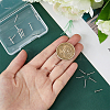 20Pcs 925 Sterling Silver Flat Round Stud Earring Findings STER-DC0001-28-3