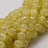 Crackle Glass Round Beads Strands X-CCG-E001-4mm-07-1
